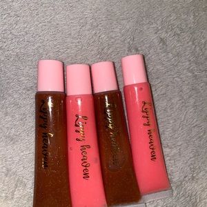 Brown and pink lip gloss marshmallow scented